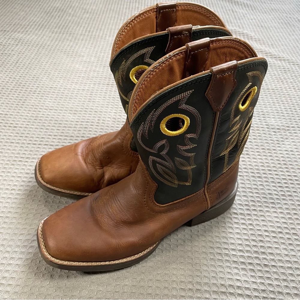 Kids‎ Justin Boots Bowline Western Cowboy Boots 6 (6D) Brown Leather